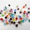 Tiny Bicone Bead Charms, 4mm Small Crystal Bead Dangles, Mix of Colors, Adorabilities